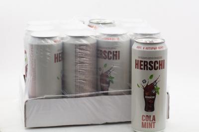 Напиток б/а газ. HERSCHI Cola со вкусом Мятной Колы (Россия) 450 мл ж/б